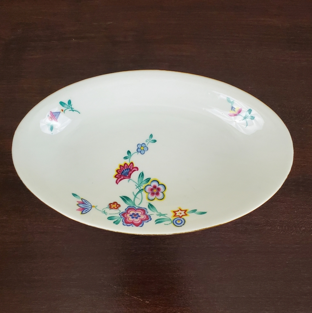 Vintage Union K Mepoco Trinket Floral Dish